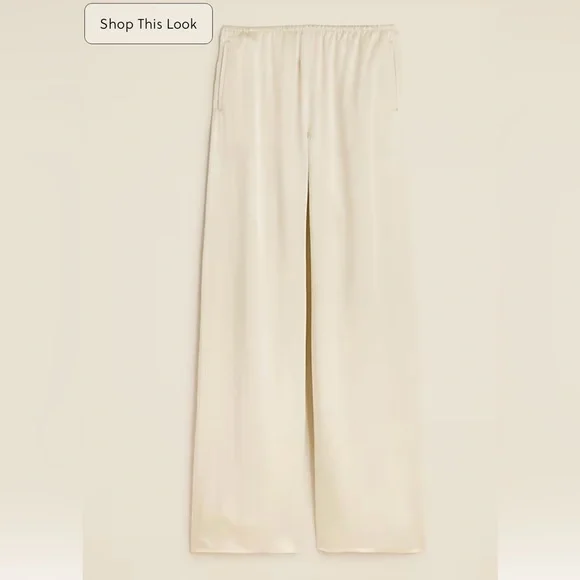 J. Crew Cosmo pant in luster charmeuse in ivory lace size XS - Picture 4 of 8